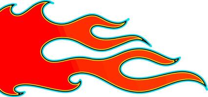 Tribal hotrod muscle car flame graphic for hoods, sides and motorcycles. Can be used as decal, sticker or tattoos too vector