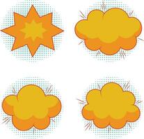 Comic Dynamic Icons. Pop Art Style. Isolated On White Background vector