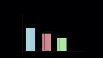 Business Growing Infographic Chart Bars On Alpha Channel video