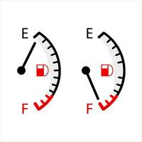 Fuel gauge. Full tank. Flat design. Vector illustration.