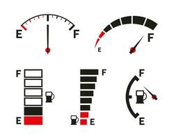 Fuel gauge. Full tank. Car dashboard. Flat style illustration vector