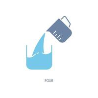 pour concept line icon. Simple element illustration. pour concept outline symbol design. vector