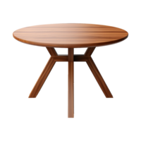 AI generated Modern round table isolated on transparent background png