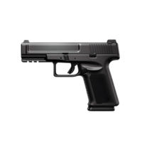 AI generated Black Gun on transparent background PNG image