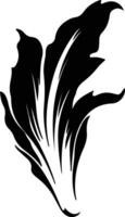 endive  black silhouette vector