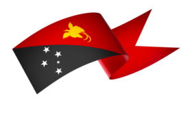 Papua New Guinea flag element design national independence day banner ribbon png