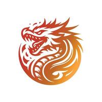 Gradient dragon logo designs for vector illustration.