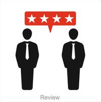 Review and ratings icon concept vector