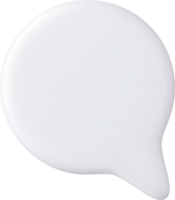 3d Blank speech bubble pin png