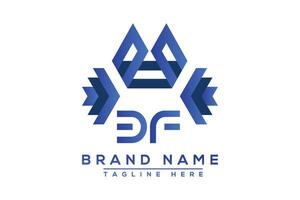 Letter BF Blue logo design. Vector logo design for business.