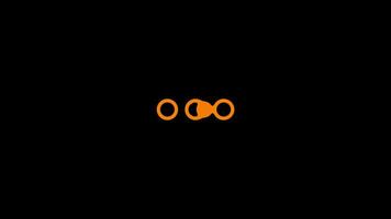 Circle Loading icon loop out animation with dark background. circles loading icon on a black background, loopable animation video