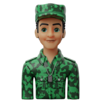 3D Avatar Character Illustration male soldier png