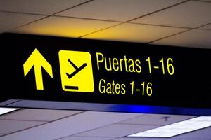 Airport Gates Puertas Sign Peru South America photo