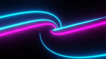 Cyan and Pink Spiral Neon Background Light VJ Loop video