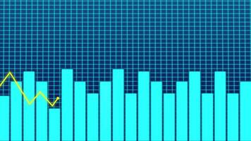 animated blue bar chart with yellow arrows video