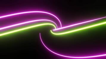 Lime and Pink Spiral Neon Background Light VJ Loop video