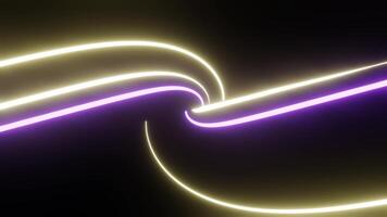 Purple and Yellow Spiral Neon Background Light VJ Loop video