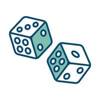 dice icon vector design template in white background