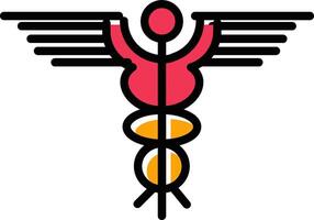 icono de vector de caduceo