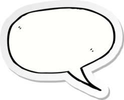 sticker of a cartoon speech bubble png