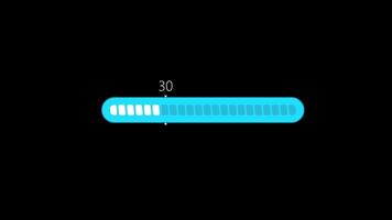 Loading bar animation isolated on a black background Free Video