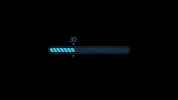 Loading bar animation isolated on a black background Free Video