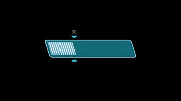 Loading bar animation isolated on a black background Free Video