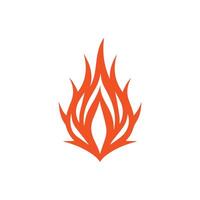 Fire flame icon on white background. Vector illustration in trendy flat style