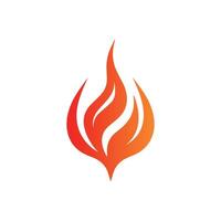 Fire flame icon on white background. Vector illustration in trendy flat style