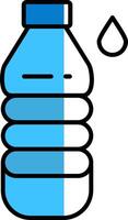 Water Bottle Filled Half Cut Icon vector