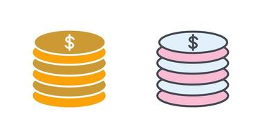 Stack of Coins Icon Design vector