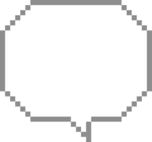 8bit retro game pixel speech bubble balloon icon sticker memo keyword planner text box banner png