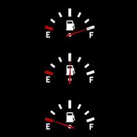 Fuel indicator Meter. Fuel gauge. vector