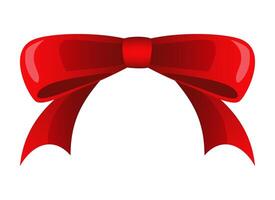 Red ribbon bow. vector