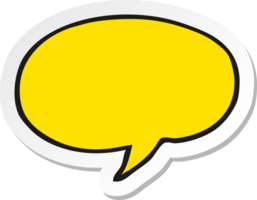 sticker of a cartoon speech bubble png