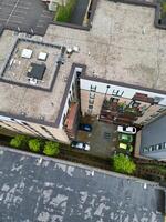 Aerial View of Central Borehamwood London City of England During Cloudy and Rainy Day, England UK. April 4th, 2024 photo