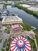 Aerial View of Central Dartford London City of England United Kingdom, April 14th, 2024 photo