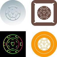 Unique Poker Chips Icon Design vector