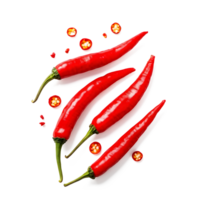 Group of red chilli pepper with pieces of chilli png