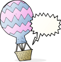 cartoon hot air balloon with speech bubble png