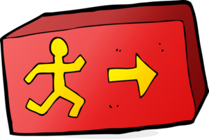 cartoon exit sign png