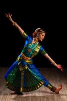 Beautiful girl dancer of Indian classical dance Bharatanatyam photo