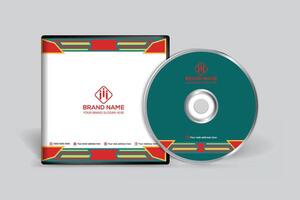 Elegant minimal CD cover template vector