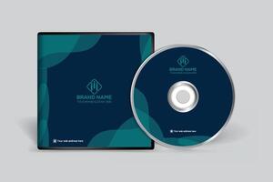 Gradient abstract CD cover template vector