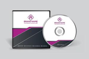 CD cover template design vector