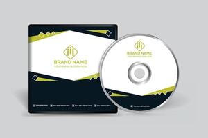 Elegant shape CD cover template vector