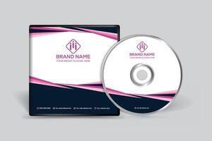 Clean professional CD cover template vector