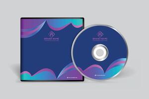 Gradient abstract CD cover template vector