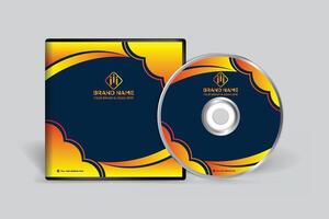 Gradient abstract CD cover template vector