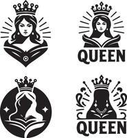 Queen art icon illustration vector